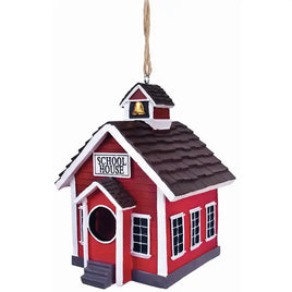 Red School House Resin Birdhouse    SP1710177