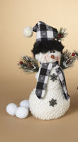 Plush Holiday Snowman 14"H   GR120820