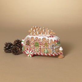 Lighted Resin Holiday Gingerbread Camper      GR095350