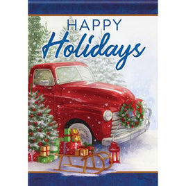 Holiday Red Truck Garden Flag                  CR6-50816