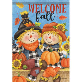 Welcome Fall Scarecrow Garden Flag                  CR6-50848