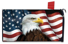 American Eagle on Flag OS Mailbox Cover        OSMC8-09782