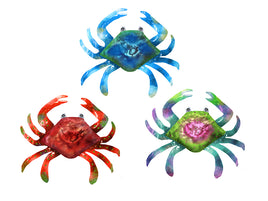 Crab Metal Wall Art 12" - Assorted Colors    CB0868050