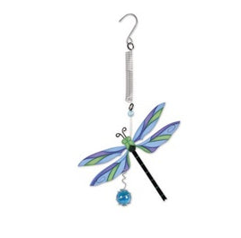 Bouncy Purple-Blue Dragonfly Hanging Decor     SV0693690