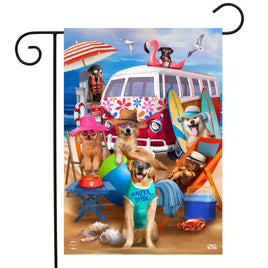 Dog Day Beach Garden Flag   GF4-8857