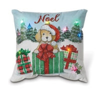 Holiday Lighted Pillows with Puppies & Kitten Designs   GR114560