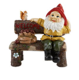 Garden Gnome on Welcome Bench   SG1439265