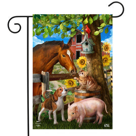 Making Farm Animals Friends Garden Flag GF4-9110