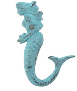 Cast Iron Blue Mermaid Hook   CB0367515-B