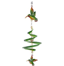 Corkscrew Hanging Spinner with Hummingbird   RCS1031354