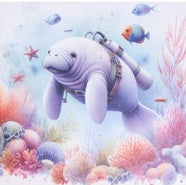 Manatee Art W-069913-2