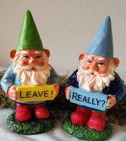 Gnome with "LEAVE" Sign   WB9908     - Special Purchase Gnomes