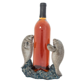 Twin Manatee Wine Bottle Holder    WW-736