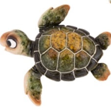 Cute Big-Eyed Green Resin Turtle Figurine Magnet             WW-856-G