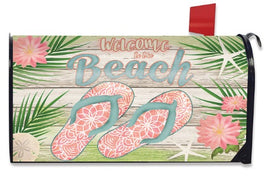 Welcome Beach Flip Flops Mailbox Cover       MC6-08858