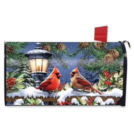 Winter Glow Cardinals OS Mailbox Cover        OSMC8-08783