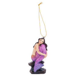 Hanging Purple Mermaid Resin Figurine      X-S832