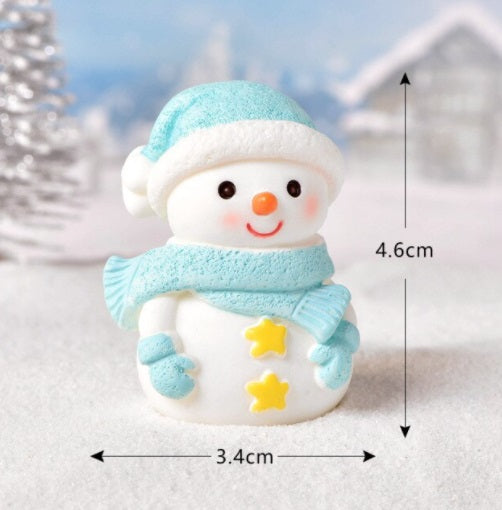 Miniature Snowman with Pink Hat