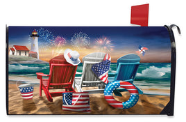 fireworks at the beach mailbox cover       mc5-9502