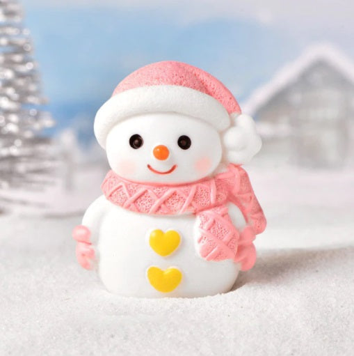 Miniature Snowman with Pink Hat| SaskoDist