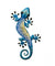 watercolor gecko blue metal wall decor 24